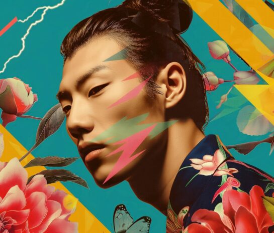 Surreal Floral Geometric Composite